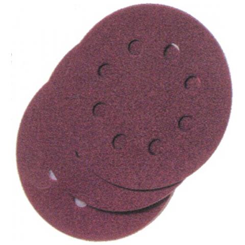 Disco Abrasivo Forato Con Velcro Mm 115 Grana 120, Art. 349.40 da utilizzare con platorello di velcro e con levigatrici rotoorbitali - Foto 1