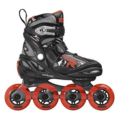 Moody Boy Tif, Pattini In Linea. Bambino, Nero-rosso, 30-35 - Foto 1