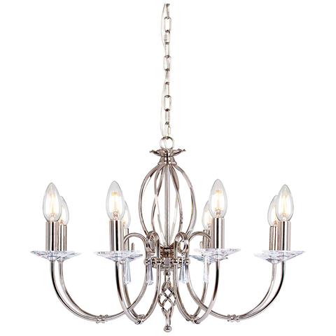 Aegean 8lt Chandelier Polished Nickel - Foto 3