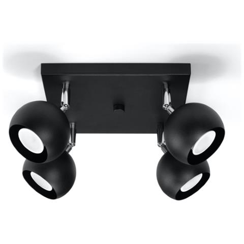 Gruppo Di Faretti A 4 Luci Nero, Gu10 - Foto 12