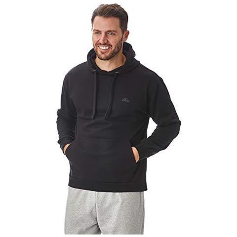 Mens Rigenerata Filati Eco Friendly Anti Pil Flessibile Molle Comodo Zip Fleece-up Maglia Con Cappuccio Felpa Con Cappuccio Nera 3x-large - Foto 1