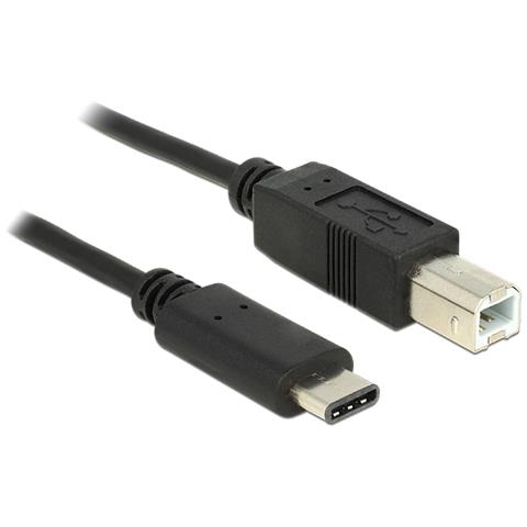 0.5m, USB2.0-C / USB2.0-B 0.5m USB B USB C Nero cavo USB - Foto 1