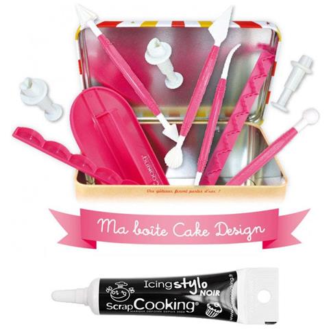 Scatola Metallica Cake Design + Penna Per Glassa Nera - Foto 1