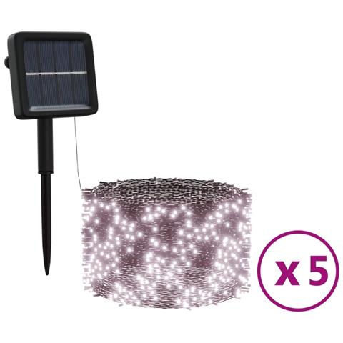Luci Solari Fatate 5 pz 5x200 LED Bianco Caldo Interni Esterni - Foto 1