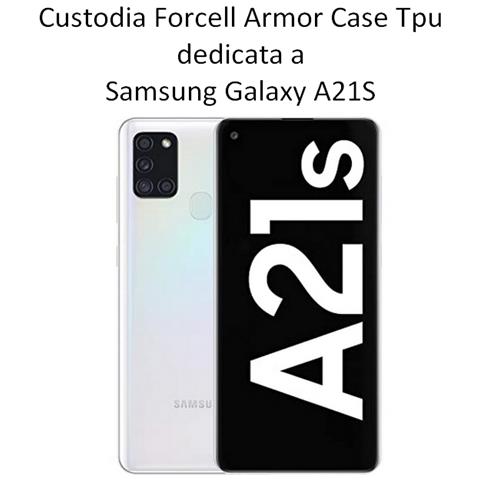 Custodia Armor Case Tpu Cover Per Samsung Galaxy A21s A217 Black - Foto 2
