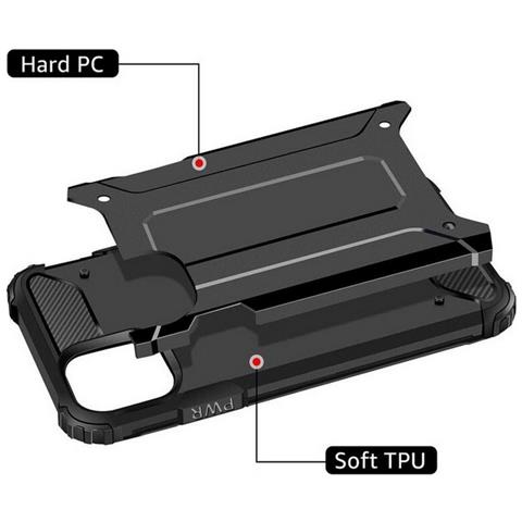 Custodia Armor Case Tpu Cover Per Samsung Galaxy A21s A217 Black - Foto 5