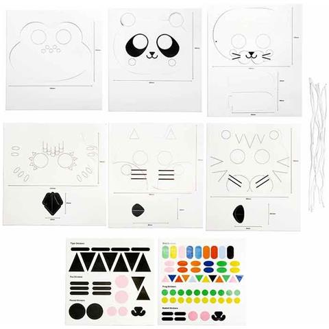 Kit Maschera Fai Da Te - Da Tagliare E Decorare - Tema Animali - Foto 2