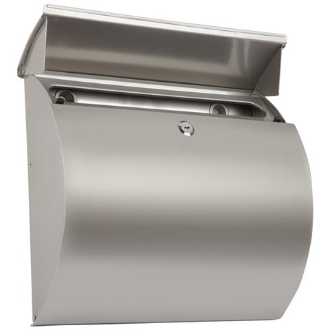 Aura E5405-12 Cassetta Postale Individuale In Acciaio Inossidabile, Di Grandi Dimensioni, Cassetta Della Posta, Riviste E Buste C4, Inox - Foto 3