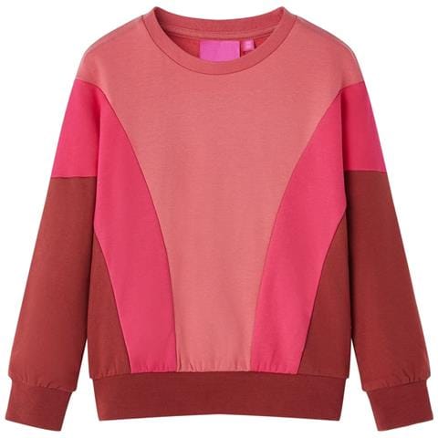 Felpa Da Bambino Color Block Rosa E Henné 128 - Foto 1