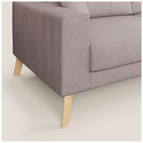 Danish Divano moderno in tessuto morbido impermeabile T02 166 cm rosa - Foto 2