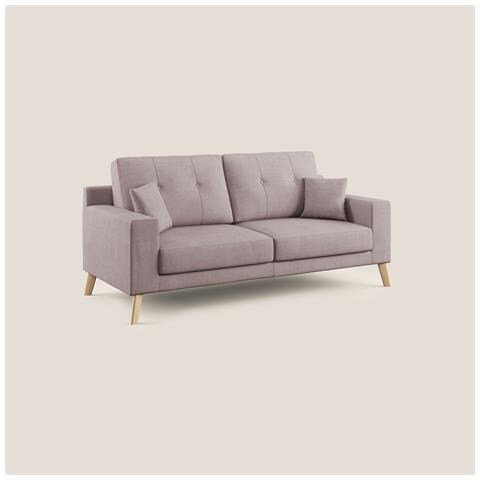 Danish Divano moderno in tessuto morbido impermeabile T02 166 cm rosa - Foto 1
