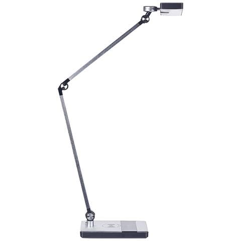 Lampada Da Scrivania A Led Lacerta Con Caricatore Wireless Metallo Argento - Foto 2