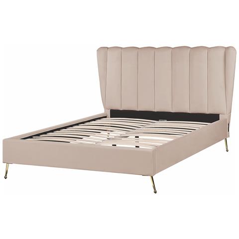 Letto Velluto Miribel 140 X 200 Cm Tortora - Foto 8