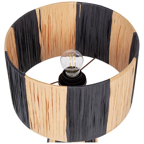 Lampada Da Tavolo Welmel Vimini Marrone /nero - Foto 7