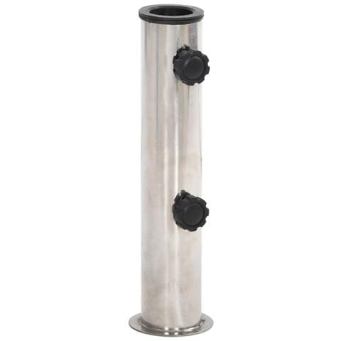 Base Per Ombrellone Per Palo Da 38/48 Mm Argento Acciaio Inox - Foto 1