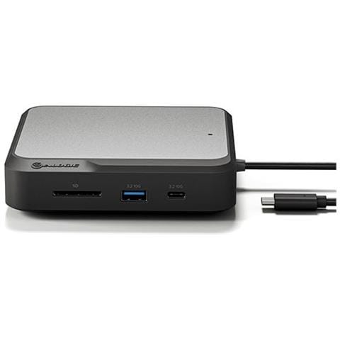 DUCH2 replicatore di porte e docking station per laptop Cablato USB 3.2 Gen 2 (3.1 Gen 2) Type-C Nero, Grigio - Foto 1