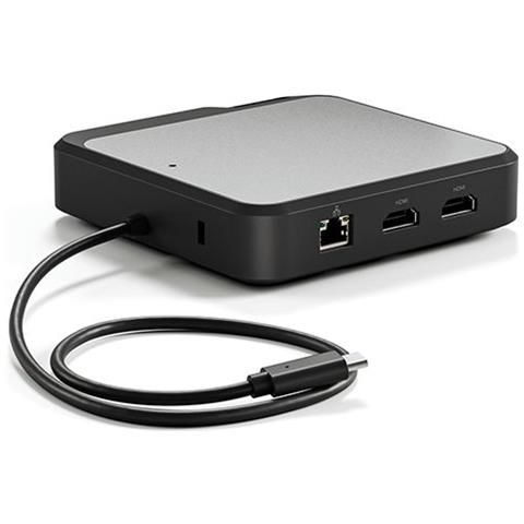 DUCH2 replicatore di porte e docking station per laptop Cablato USB 3.2 Gen 2 (3.1 Gen 2) Type-C Nero, Grigio - Foto 6