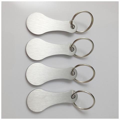 Portachiavi In Metallo Per Carrelli Della Spesa (confezione Da 4) Silver - Foto 4