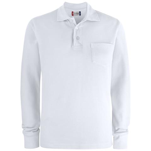 Basic Polo L /s Pocket Bianco 3xl - Foto 1