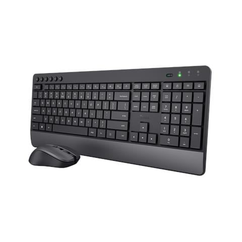 Trezo tastiera Mouse incluso Universale RF Wireless QWERTY Inglese UK Nero - Foto 1