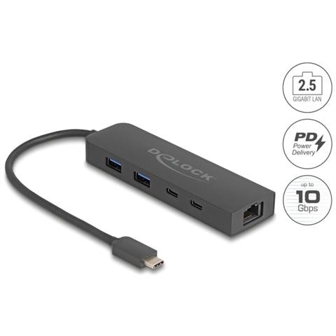 10 Gbps Hub USB con porta 2,5 Gigabit LAN e PD 85 Watt - Foto 1