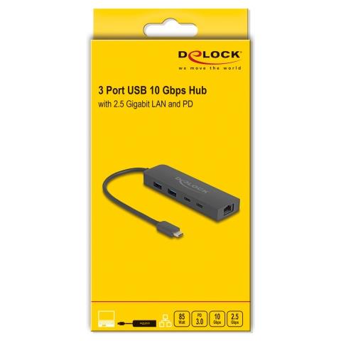 10 Gbps Hub USB con porta 2,5 Gigabit LAN e PD 85 Watt - Foto 3