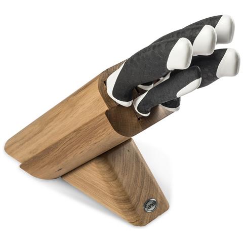 Ceppo Di Coltelli Da Cucina Sakura - Nero - Acciaio - 37x23x13 Cm - Foto 1