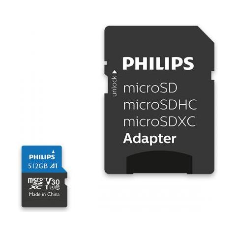 Philips Fm51mp65b/00 Memoria Flash 512 Gb Microsdhc Uhs-i Classe 10 - Foto 1