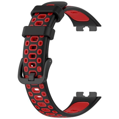 Cinturino Di Ricambio Per Huawei Band 10/9/8 Black+red - Foto 1