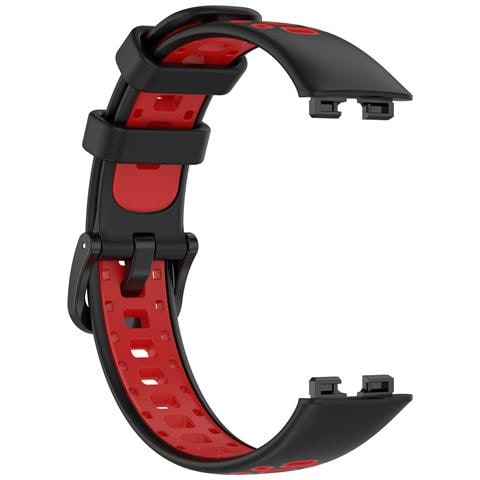Cinturino Di Ricambio Per Huawei Band 10/9/8 Black+red - Foto 4