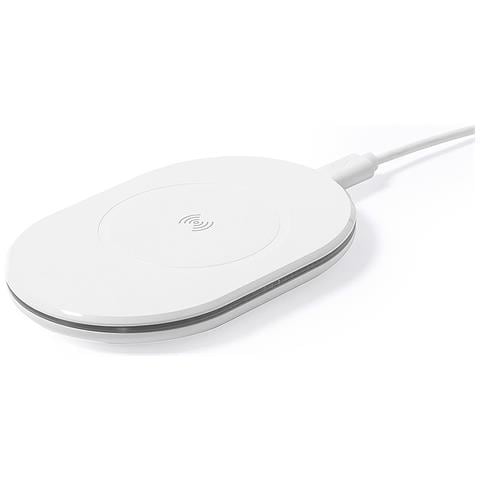 Caricabatterie Wireless 10w Ricarica Rapida 10,7x1x7,4 Cm. Colore Bianco - Foto 2