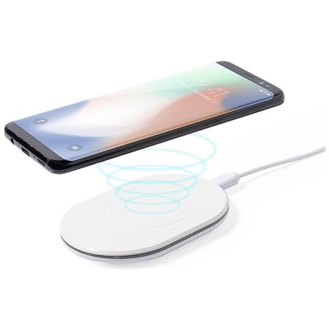 Caricabatterie Wireless 10w Ricarica Rapida 10,7x1x7,4 Cm. Colore Bianco - Foto 5