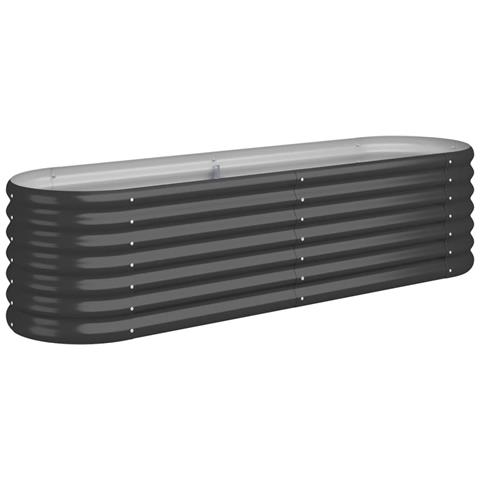 Letto Da Giardino In Acciaio A Polvere 152x40x36 Cm Antracite - Foto 1