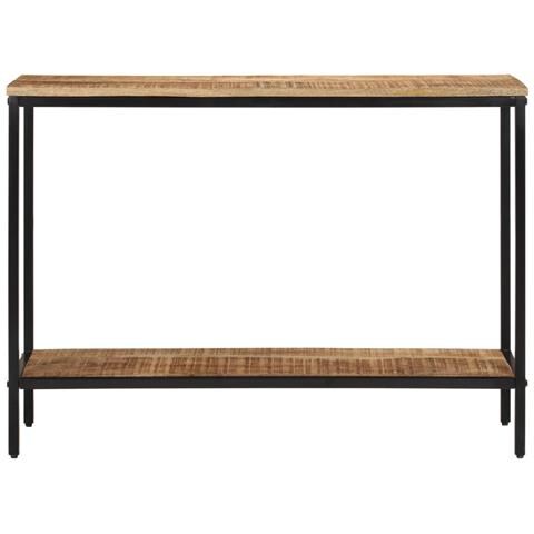 Tavolo Consolle 100x35x70 Cm In Legno Massello Di Mango Grezzo - Foto 1