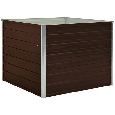 Letto Di Coltura Rialzato Marrone 100x100x77cm Acciaio Zincato - Foto 1