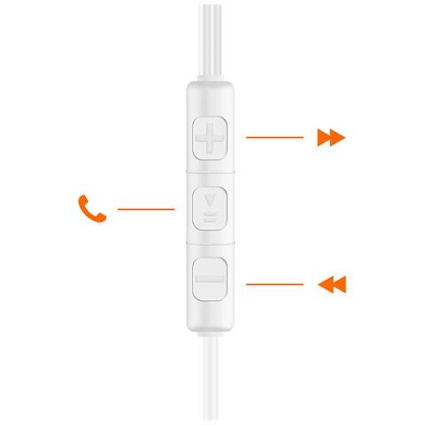 Auricolari Jack 3,5mm In-ear 1,2m Musica E Chiamate, Bianco - Foto 2