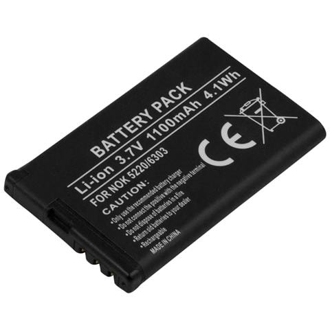 Batteria Sostitutiva Per Nokia 5220 / 6303 Li-ion 3,7v 1100mah 4,1wh - Foto 1
