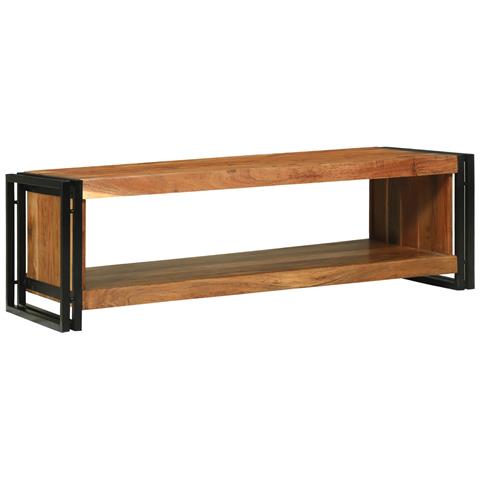 Tavolino da caffè 120x50x38 cm Legno massello di acacia - Foto 2