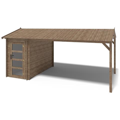 Casetta Da Giardino In Legno – 1.5x3 M Con Estensione 1.5x2.76 M - 4.5 M² - Foto 1