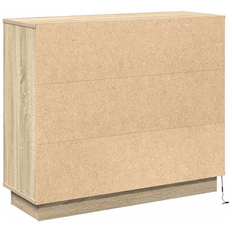 Credenza Rovere Sonoma 90 x 32 x 75 cm Legno multistrato - Foto 9