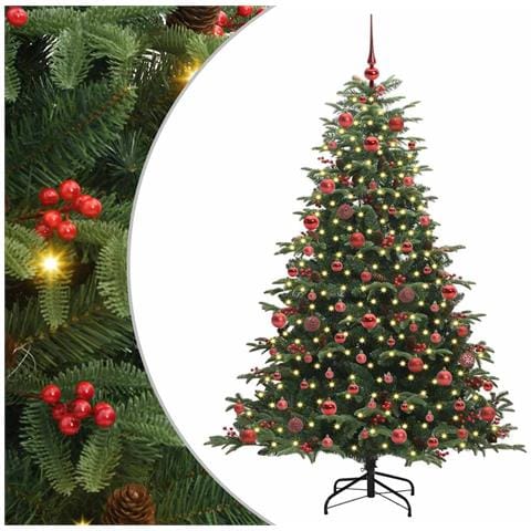 Albero di Natale artificiale con 300 LED Verde 180 cm - Foto 1