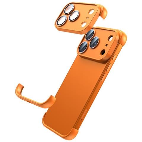 Custodia Arancione Borderless In Tpu Compatibile Con Iphone 17 Air - Antiurto E Protezione Obiettivo - Foto 2