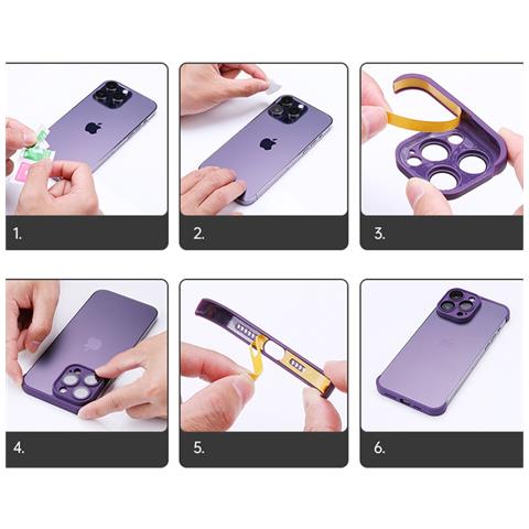 Custodia Arancione Borderless In Tpu Compatibile Con Iphone 17 Air - Antiurto E Protezione Obiettivo - Foto 4