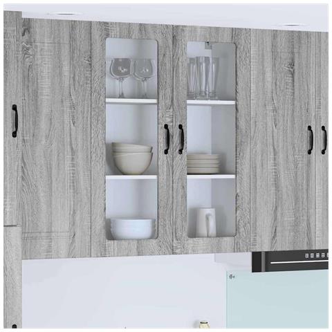 Pensile cucina Grigio Sonoma 80 x 31 x 100 cm Legno multistrato - Foto 2