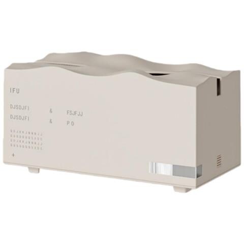 Elegante Portafazzoletti A Forma Di Iceberg Galleggiante - Dispenser Di Carta In Pet E Metallo Beige - Foto 1