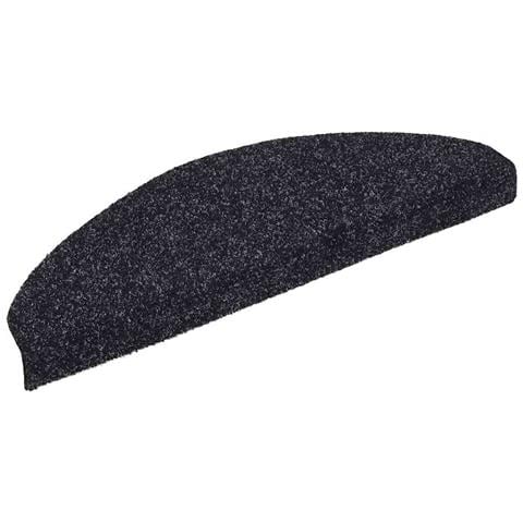 Tappetini per scale autoadesivi 30 pz 65x21x4 cm neri semicircolari grandi - Foto 2