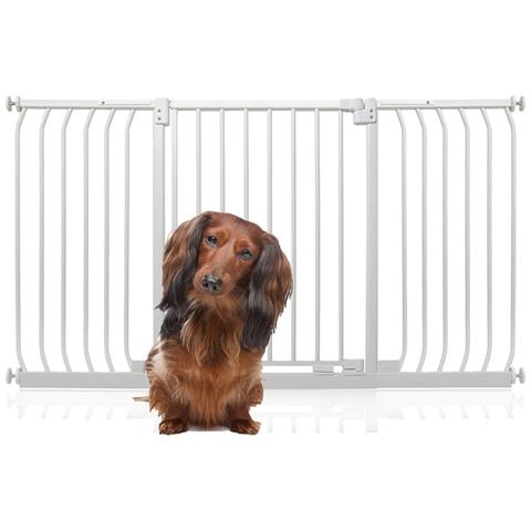 Bettacare Cancelletto Per Cani Elite Con Montaggio A Pressione, 143cm - 152cm, Bianco Opaco - Foto 1