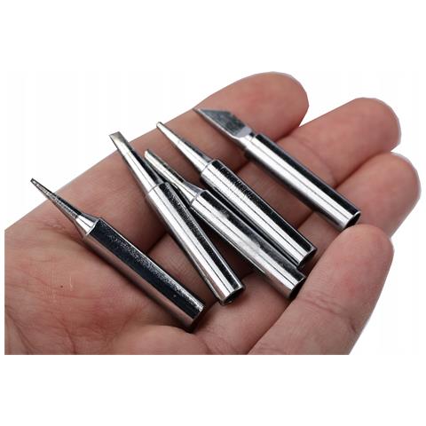 Set Di Punte Saldanti 900m - 5 Punte + Pulitore In Metallo | Compatibile Con Stazioni Wep, Yihua, 936, 858d+ | Alta Qualità E Precisione - Foto 2