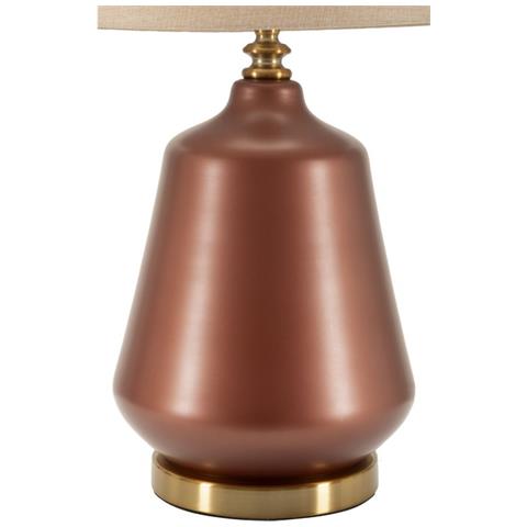 Lampada Da Tavolo Rosenthal -c- In Vetro Marrone Con Base Tondeggiante Ø 35,5 Cm - Foto 2