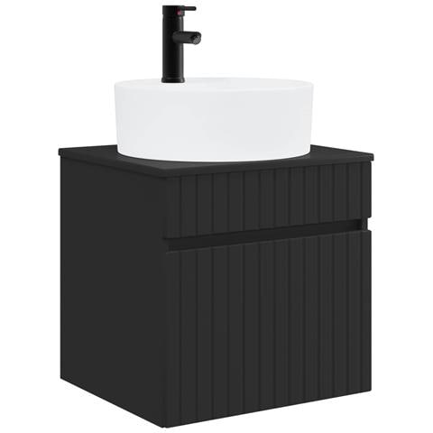 Mobile lavabo da parete Nero 49 x 44,5 x 65 cm - Foto 1